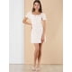 thumbnail image 3 of Vestidos Con Volantes Y Volantes En La Parte Delantera Con Pliegues Y Escote Corazón Con Mangas Abullonadas Florales Para Mujer blanco XL, 3 of 6