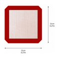 thumbnail image 2 of Silicone Fiberglass Baking Mat, Non Stick Heat Resistant Oven Liner 8.3x8.3 Inch (21x21cm) Red, Reusable Dishwasher Safe Baking Tray Liner for Oven Cooking, 2 of 6