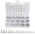 thumbnail image 1 of Paquete de 800 tornillos pequeños de cabeza plana Phillips 16 tipos M1 M1.2 M1.4 M1.6 M1.7 niquelados - Micro tornillos de reparación electrónica, tornillos pequeños, mini tornillos de máquina, 1 of 5