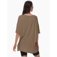 thumbnail image 4 of Women's Oversized T Shirts Summer Short Sleeve Loose Fit Casual Crewneck Plain Tops, 4 of 6