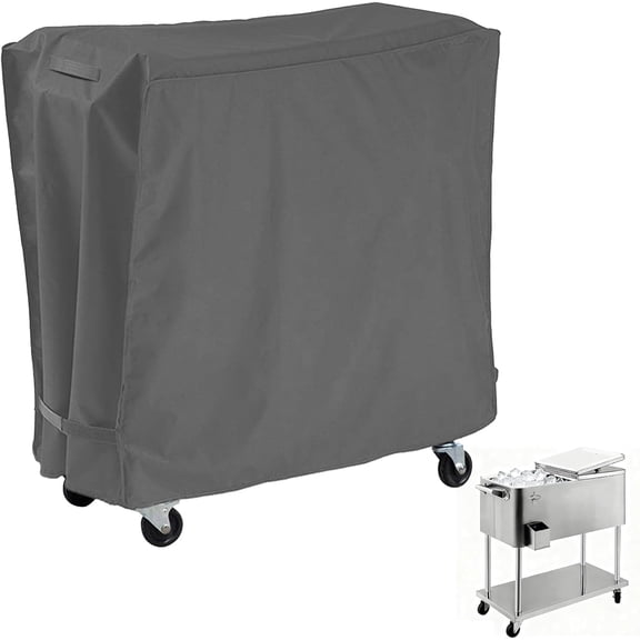 Limerenc Outdoor cooler cart cover, made of waterproof material, designed specifically for rolling party coolers with a capacity of 65-80 quarts.