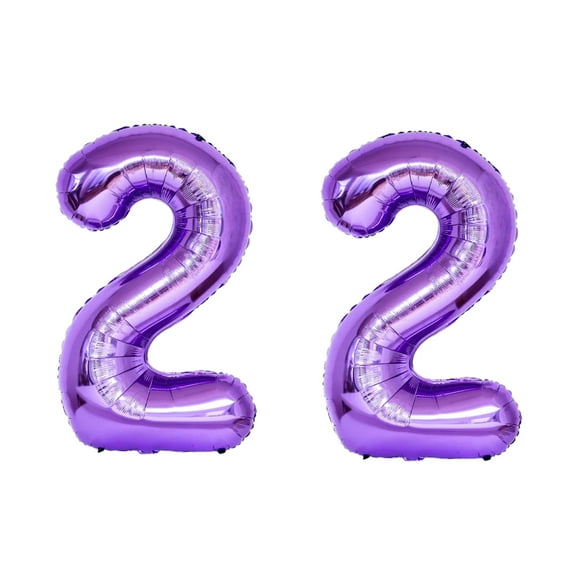 Number Twenty Two Balloon Purple Number 22 Balloon 32" Large Event Supply