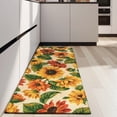 thumbnail image 4 of Beige Red Sunflower Pattern Kitchen Rug Mat,Kitchen Runner Rugs Non Skid Washable,Decorative Kitchen Floor Mats for Kitchen,Sink,Laundry,17"X47", 4 of 5