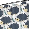 thumbnail image 3 of Black Cute Hedgehog Pattern Shower Curtain 72"x72" ,Bathroom Decorative Shower Curtains Set with 12 Hooks,Modern Waterproof Washable Shower Curtain, 3 of 6