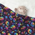 thumbnail image 2 of Pofeuu rainbow color Skull mushroom Print Puppy Blanket,Dog Blankets,Pet Blanket Cozy Cat Blankets for Indoor Cats, Fuzzy Pet Blanket for Kitten Doggy Dog Blankets-Medium, 2 of 8