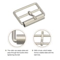 thumbnail image 3 of 8Pack Metal Roller Buckles, 20mm (0.8") Triglides Slider Movable Bar Strap Adjuster Rectangle Keeper (Matte Silver), 3 of 6