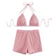 thumbnail image 3 of WILLBEST Traje de Baño Negro para Mujer, Traje de Baño de Dos Piezas con Tirantes, Top Triangular y Pantalones Cortos, conjunto de Bikini, 3 of 3