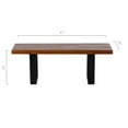 thumbnail image 3 of Fab Habitat Aurora 2-Seater Bench - 47" L Rustic Industrial Mango Wood Entryway Bench, Handcrafted for Living Room or Bedroom, Walnut Finish, 3 of 8