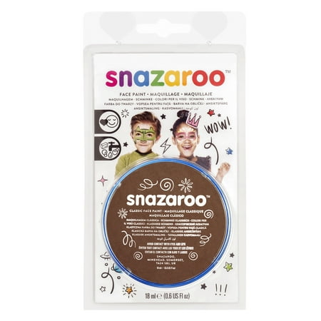 Snazaroo Face Paint, Classic Color, 18ml, Light Brown, Carded Packaging