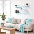 thumbnail image 2 of Sorbus 16.25" Floating Wall Shelves, 3 Pack, Ocean Blue, Invisible Brackets, Home Decor, 2 of 7