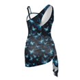 thumbnail image 5 of Tutolipy Butterfly Pattern Girls' One Piece Swimwear, Quick Dry Mesh Cover Up Skirt One Piece Bathing Suit with Cover Up for Beach 9-10 Years Old, 5 of 10