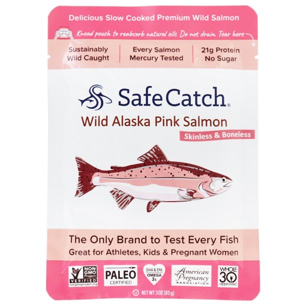 Safe Catch Premium Skinless & Boneless Wild Alaska Pink Salmon Pouch 3 oz.