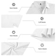 thumbnail image 7 of Telankuip Checkered Pattern Polo Shirts for Men Summer Breathable Casual Work Top with Classic Collar Solid Color Loose Comfy for Business Leisure Wear White XL, 7 of 7
