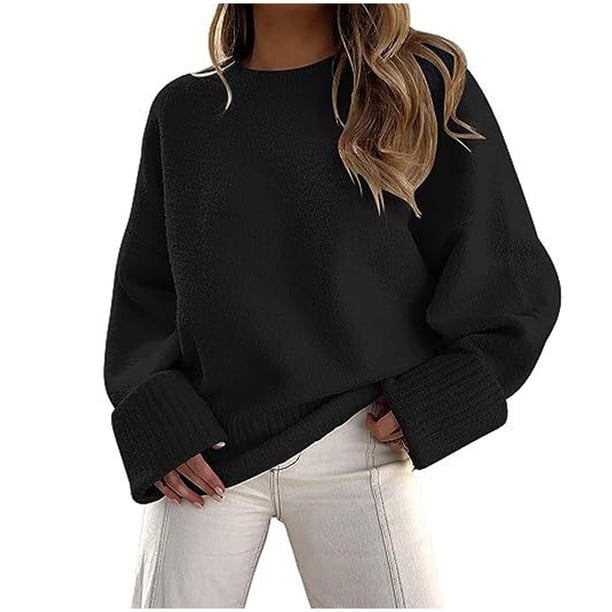 Camisas de Manga Larga de las Mujeres Estampado Étnico Cuello Redondo Blusa Casual para Diario