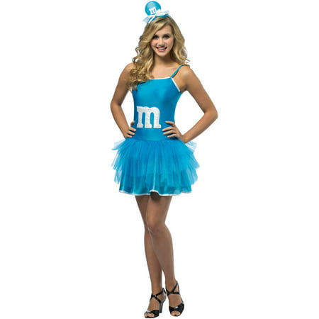 MandM Party Dress Blue Teen Halloween Costume