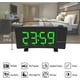 thumbnail image 2 of Reloj despertador con proyección Sincero Reloj digital USB FM 180° Verde, 2 of 5