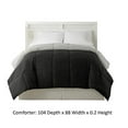 thumbnail image 4 of Benzara BM46038 Genoa King Size Box Quilted Reversible Comforter, Black & Silver, 4 of 4