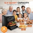 thumbnail image 3 of Air Fryer, 12.6-Quart Smart Air Fryer, 12-in-1 Functions - Air Fry, Roast, Reheat, Dehydrate, Bake, Steam, and More, 400°F Max Temperature, Pink, 3 of 8