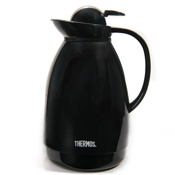 Thermos - 1L Glass Vacuum Carafe - Black
