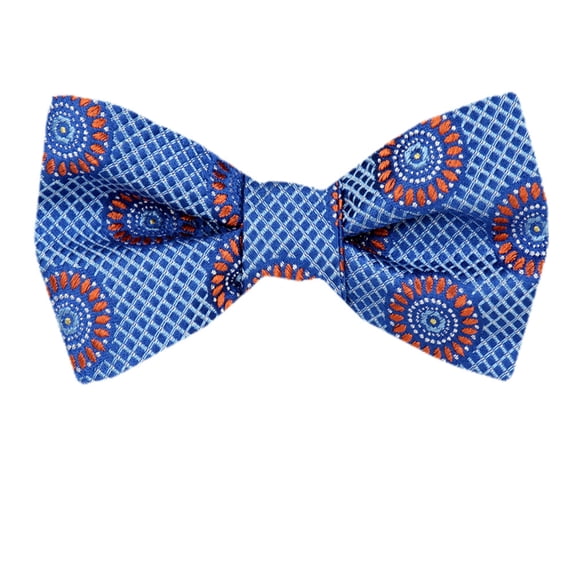 Men's Blue Silk Self Tie Bowtie Tie Yourself Bow Ties
