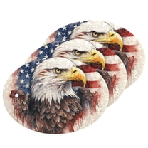 Eagle Blood American Flag 3 Pack Dish Sponges Bulk Natural Sponges Compressed Sponges Non-Scratch for Kitchen Cleaning Dishes