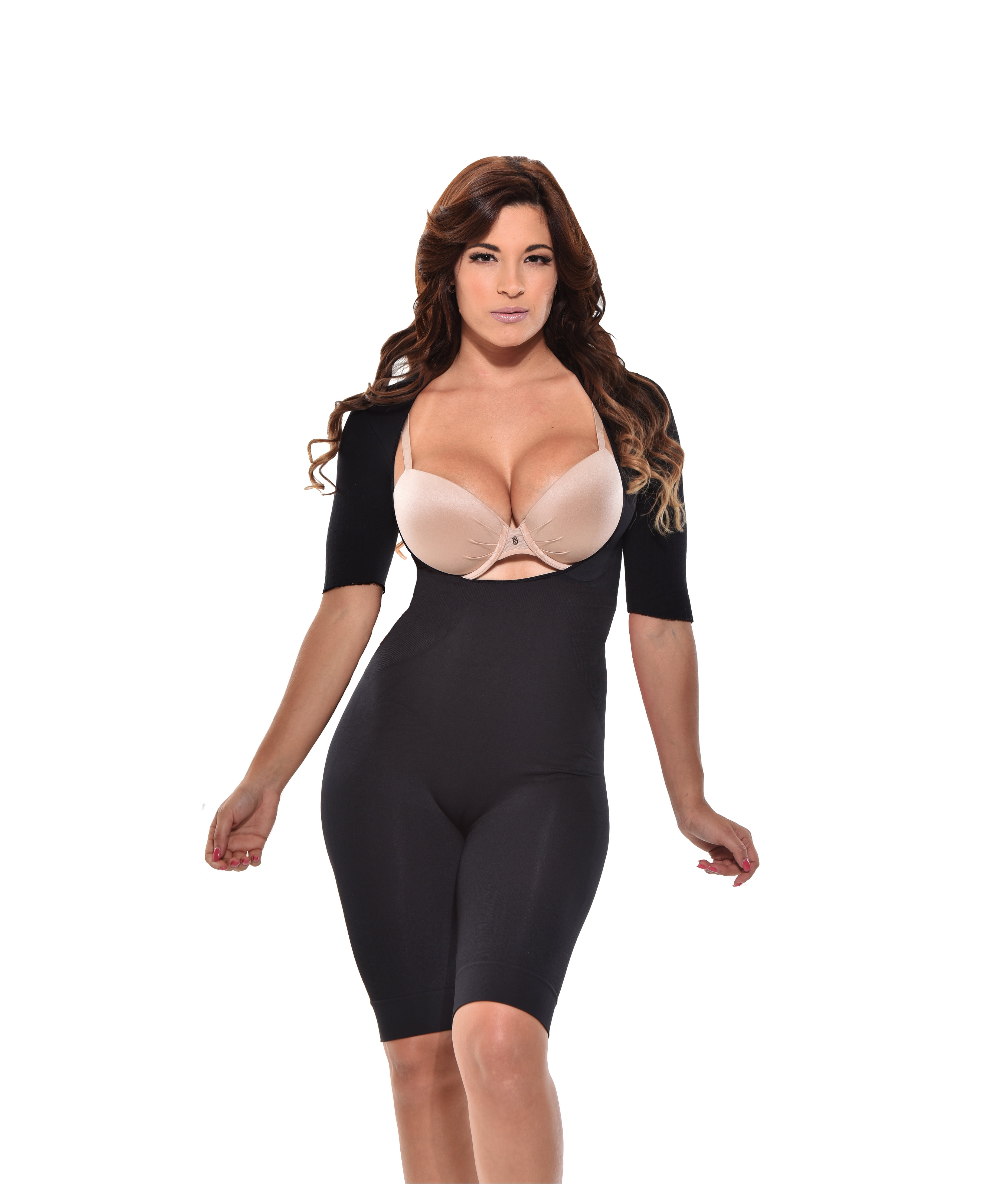 MidThigh Arm control Bodysuit. Body Shaper,Arm Shapewear