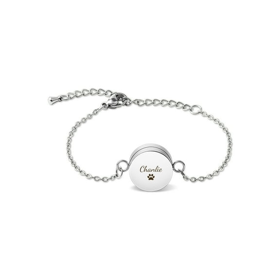 Anavia Personalized Pet Memorial Jewelry, Custom Text Pet/Dog Urn Bracelet for Ashes, Gift for Loss of Pet, Custom Name Memorial Bracelet For Pet Keepsake Cremation Jewelry