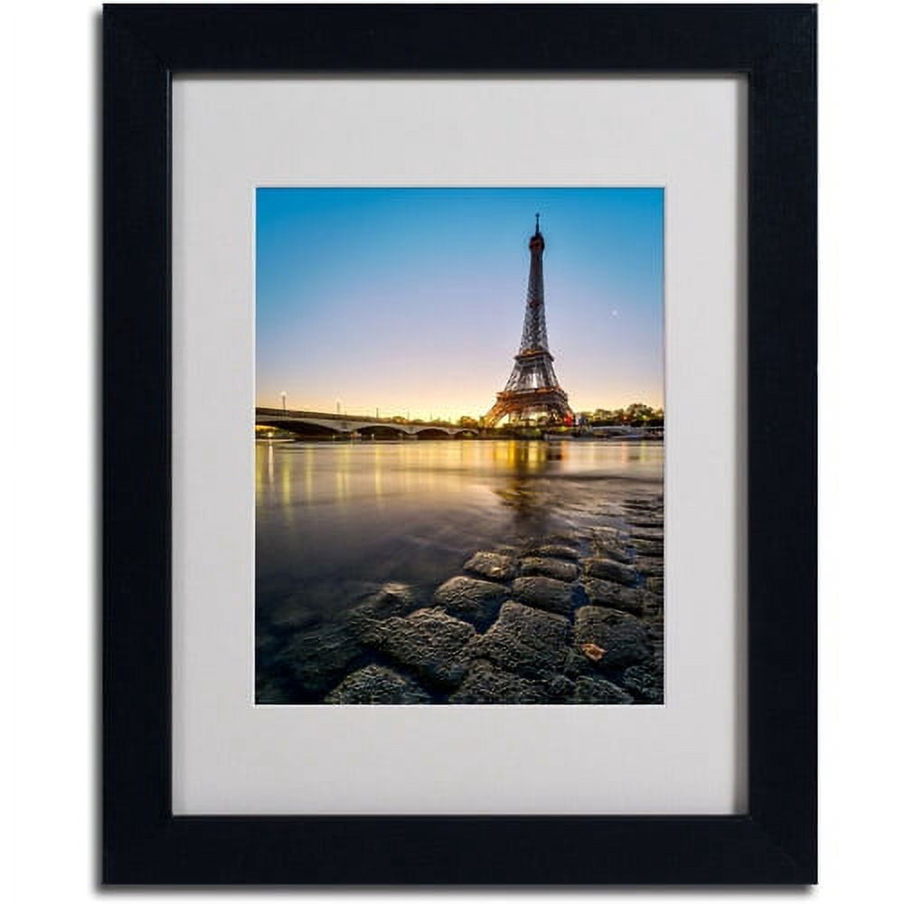 Trademark Fine Art "Sunrise In Paris" Framed Canvas Art by Mathieu Rivrin