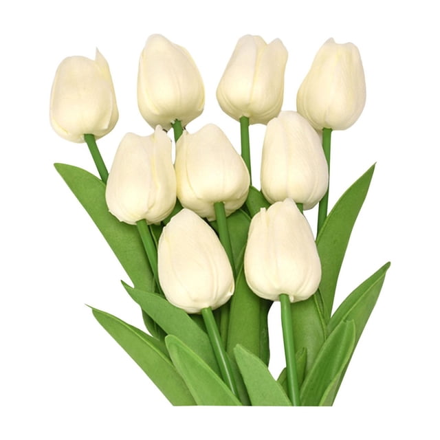 Big sale 10pc PU Plastic Simulation Flower Artificial Flower Cross-border Foreign Trade Silk Flower Wedding Home Decoration Flower