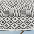thumbnail image 3 of SAFAVIEH Courtyard Evander Geometric Indoor/Outdoor Area Rug, Gray/Black, 4' x 4' Round, 3 of 8