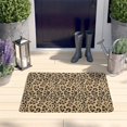 thumbnail image 2 of Brown and Black Leopard Print Flannel Non Slip Door Rugs,Washable Door Mats Indoor,Decorative Door Mats,Dirt-Resistant and Absorbent Doormat for Entrance,Bedroom,Kitchen,Bathroom,23.5x16in(60x40cm), 2 of 5
