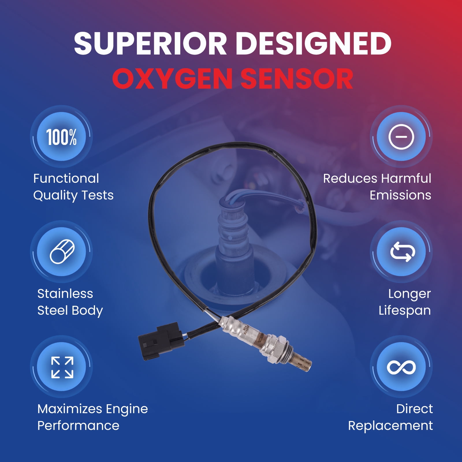 MOCA AUTOPARTS 234-4238 Downstream O2 Oxygen Sensor Fit for 2009-2015 Hyundai Sonata 2.4L & 2010-2013 Kia Forte 2.0L 2.4L & 2011-2016 Kia Optima Sportage 2.4L