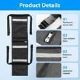 thumbnail image 3 of YXMEIGUO Oxygen Tank Holder for Wheelchair, Portable Oxygen Cylinder Bag for Travel, Transport Bag Carrier Accessories Bag for Walker, Rollator, Scooter, Fits Most Oxygen Cylinders, Black, 3 of 7