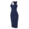 thumbnail image 2 of FashionMille Women Slim Fit Round Scoop Neck Casual Racerback Tank Summer Bodycon Midi Dress, 2 of 5