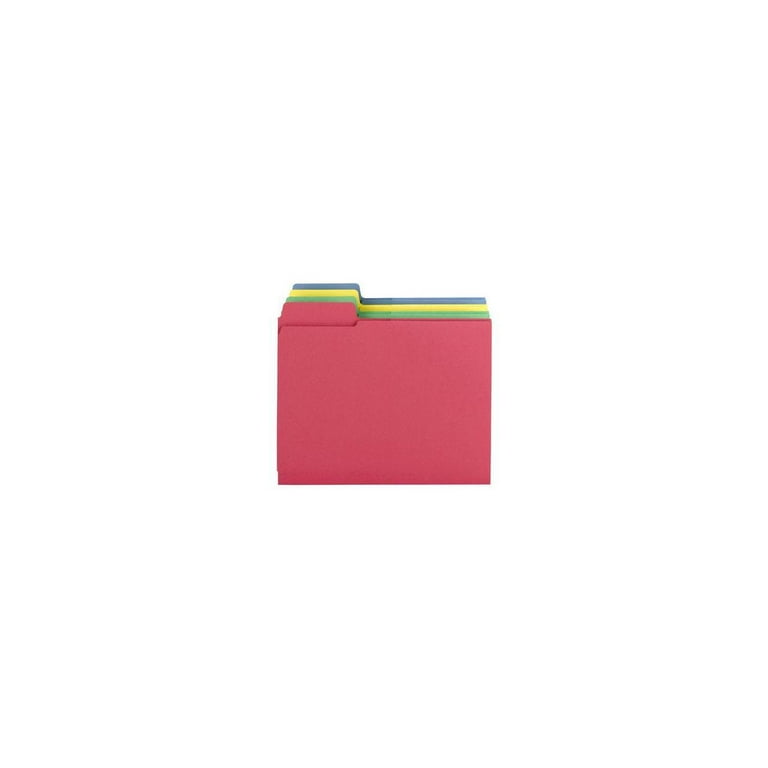 Smead SuperTab 1/3 Tab Cut Letter Recycled Top Tab File Folder - 8 1/2