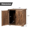 thumbnail image 4 of Giantex Wooden Storage Shed, Storage Organizer Box w/Spacious Inner Space & Countertop, Tool Storage Cabinet for Backyard, Garden, Porch, Easy Assembly, 4 of 8