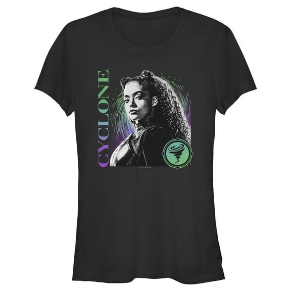 Junior's Black Adam Hurricane Cyclone Graphic Tee Black X Large