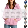 thumbnail image 2 of DISKEBUISS Women's Wrap V Neck Hoodie Long Sleeve Front Kangaroo Pocket Loose Casual Sweatshirt, 2 of 7