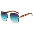 thumbnail image 1 of Gafas de Sol Shiratori Sin Montura con Borde Cortado para Mujer, Degradado Verde, 1 of 2