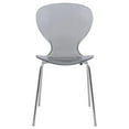 thumbnail image 2 of Modern Side Chairs - Set of 2 - Transparent Accent Dining Chairs - Chrome Base - Stylish & Lightweight, 2 of 9