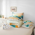 thumbnail image 6 of Manfei Funny Cute Ghost Twin Bedding Sets 7-Piece for Kid, Teal Orange Artwork Bedding Comforter Set, Marine Ocean Theme Reversible Sheet Sets, Lightweight Room Decor, 6 of 8