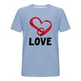 thumbnail image 5 of EchfiProm Graphic Tees for Men Short Sleeve Valentine Shirts Light Blue Basic Graphic Adults Tops L, 5 of 5