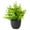 Eucalyptus, variant on 1 Pc Mini Fake Spring Grass Plant, 7.09"-8.66" Small Artificial Potted Greenery in Black Pot for Office Desk Decor