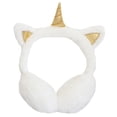 thumbnail image 1 of 1 pieza de orejeras de invierno con diseño de unicornio de peluche, cálidas y muflas para los oídos., 1 of 7