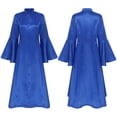 thumbnail image 1 of TiaoBug Robe pour Femmes d'Église et de Clergé à Manches Évasées Robe Élégante Robe Maxi de Clergé Robes de Pasteur d'Église Bleu P, 1 of 7