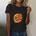 thumbnail image 4 of Halloween T-Shirt for Women Funny Graphic Tee Spooky Fall Tops Short Sleeve Holiday Party Shirt, 4 of 4