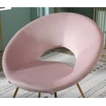 thumbnail image 5 of Roundhill Furniture Slatina Velvet Upholstered Accent Chair in Gold Tone/Pink, 5 of 11