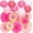 Pink, variant on 18 Pcs Pastel Party Decorations, Spring Hanging Decorations, Colorful Paper Lanterns, Hanging Paper Fans Party Decorations for Home Classroom Wedding Birthday Party Easter Decorations
