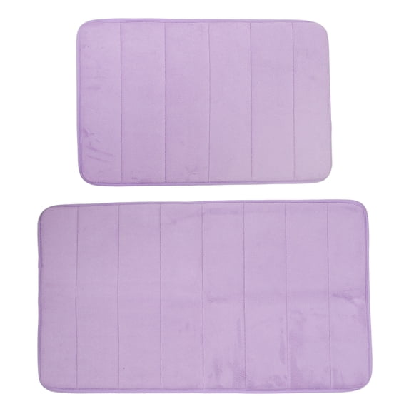 Alfombrilla de baño de espuma viscoelástica antideslizante Unique Bargains 2 uds Púrpura 40x60cm 50x80cm