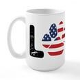 thumbnail image 2 of CafePress - LOVE Paw Print Large Mug - 15 oz Ceramic Large White Novelty Mug, 2 of 6